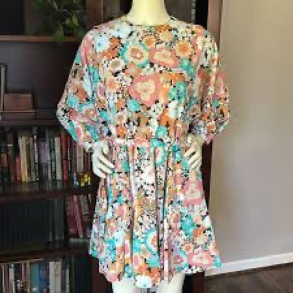 MELLODAY Orange Floral Dress
